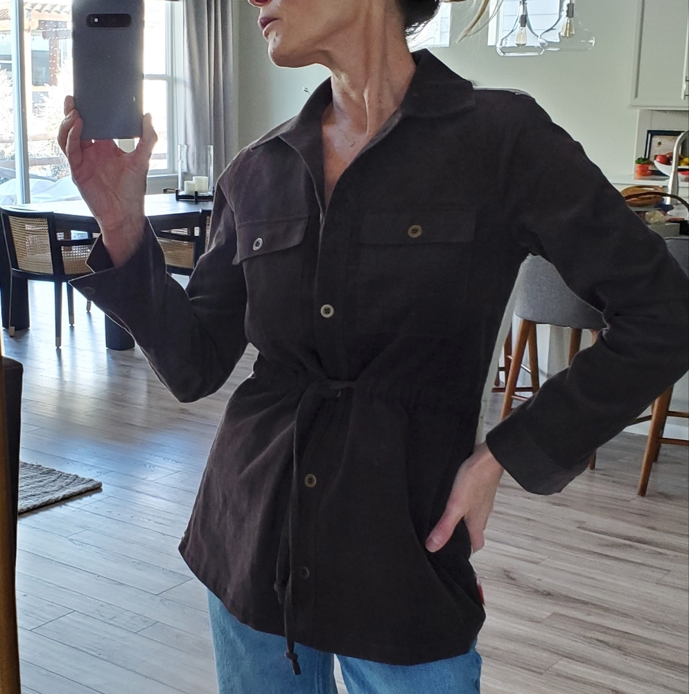 Cruel Denim Western Equestrian Cordoroy/Sweater Shacket Waist Brown, Small, NWT - Picture 5 of 16